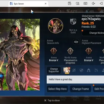 Epic Seven Accounts Starter Global Unverif|Starter|3ML(Notos,FCecilia,BMHaste)|Milestone 15|PoH+Bless ON|Theater