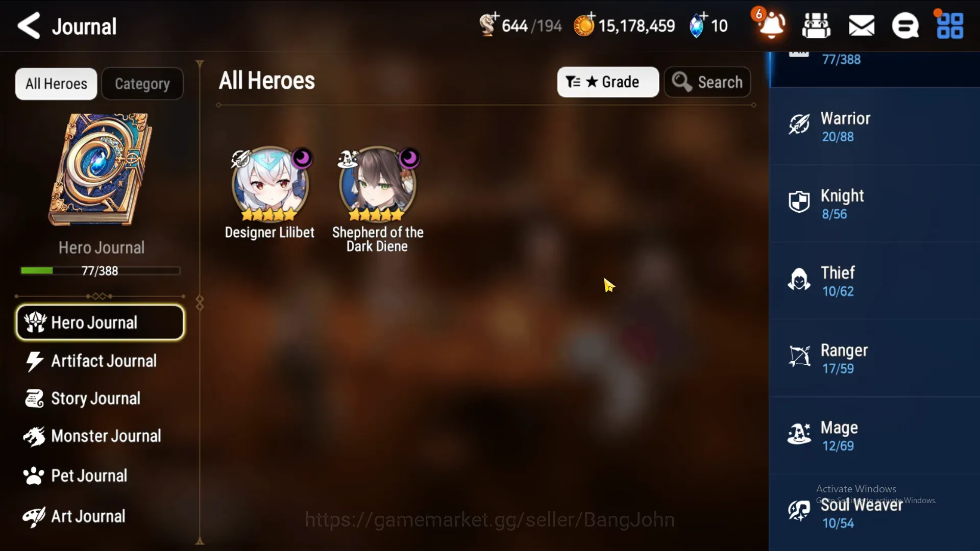 Epic Seven Accounts Starter Global Unverif|Fresh Starter|2ML (SOTDDiene,DLilibet)+Fenne,Landy|PoH+Bless ON|Stigma 1
