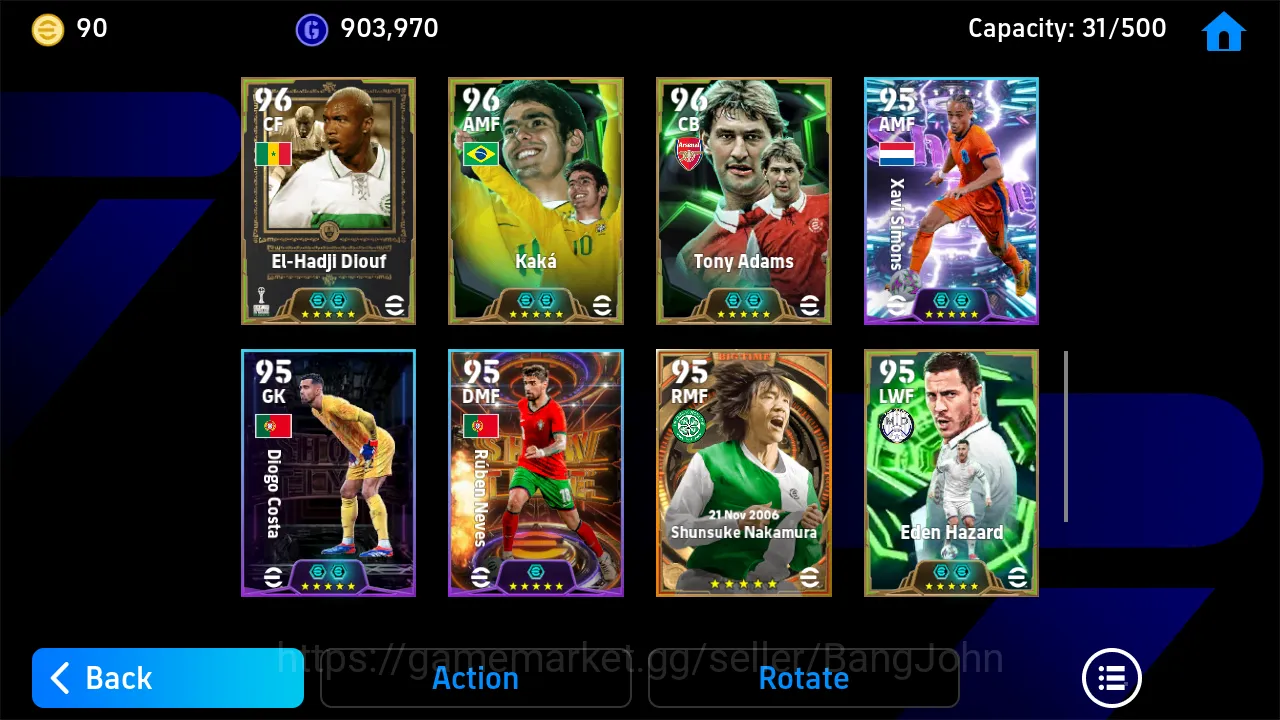 eFootball Accounts Others Power 3189 | omar marmoush showtime | xavi simons showtime | hakimi showtime | emil audero 7