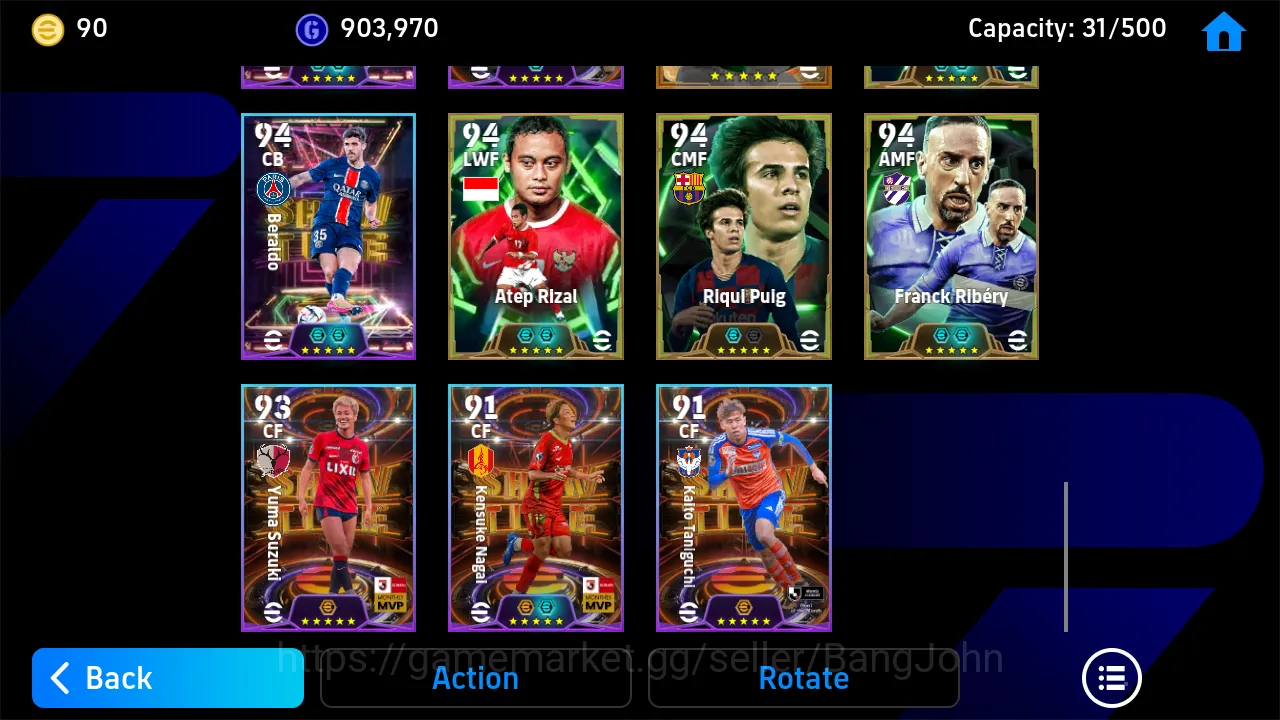 eFootball Accounts Others Power 3189 | omar marmoush showtime | xavi simons showtime | hakimi showtime | emil audero 8