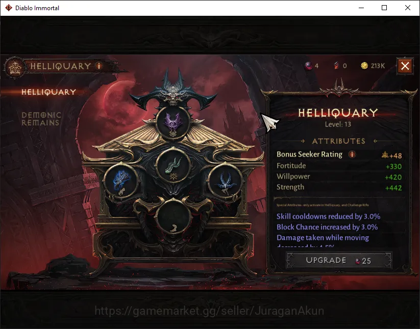 Diablo Immortal Accounts High-End SA - Malah |Lv60 (543) Tempest|25K CR|Reso 360|Inferno III|Paragon Maledictor||Hell Lv 2
