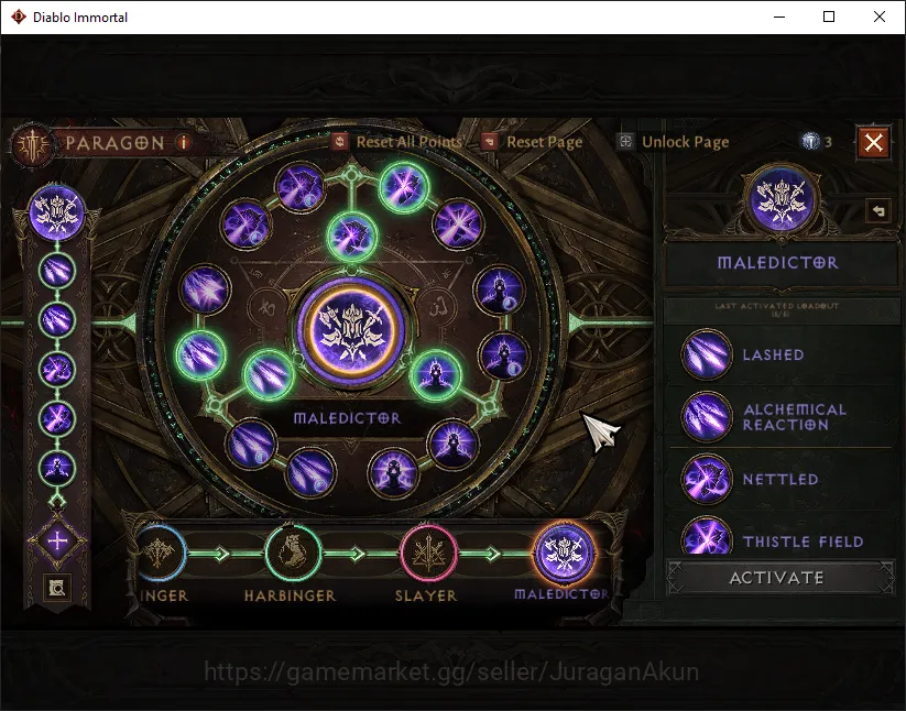 Diablo Immortal Accounts High-End SA - Malah |Lv60 (543) Tempest|25K CR|Reso 360|Inferno III|Paragon Maledictor||Hell Lv 4