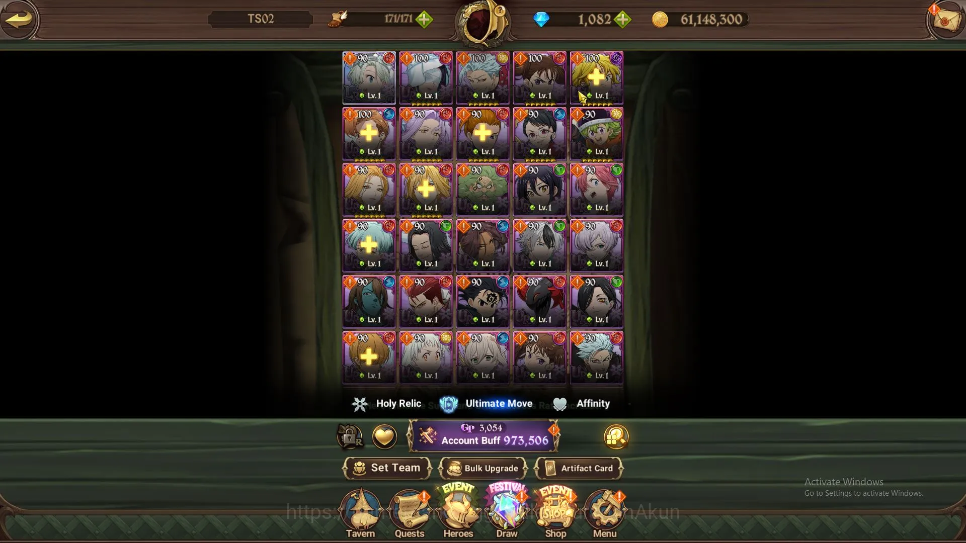 ASIA | 973K CC | Ch 5 | Starter | 1 LR + 3 UR + 1082 Gems | Elizabeth, Tristan, Arthur, Sabunak | Code Only | (SDS3014) The Seven Deadly Sins: Grand Cross Midgame ASIA | 973K CC | Ch 5 | Starter | 1 LR + 3 UR + 10 image 1