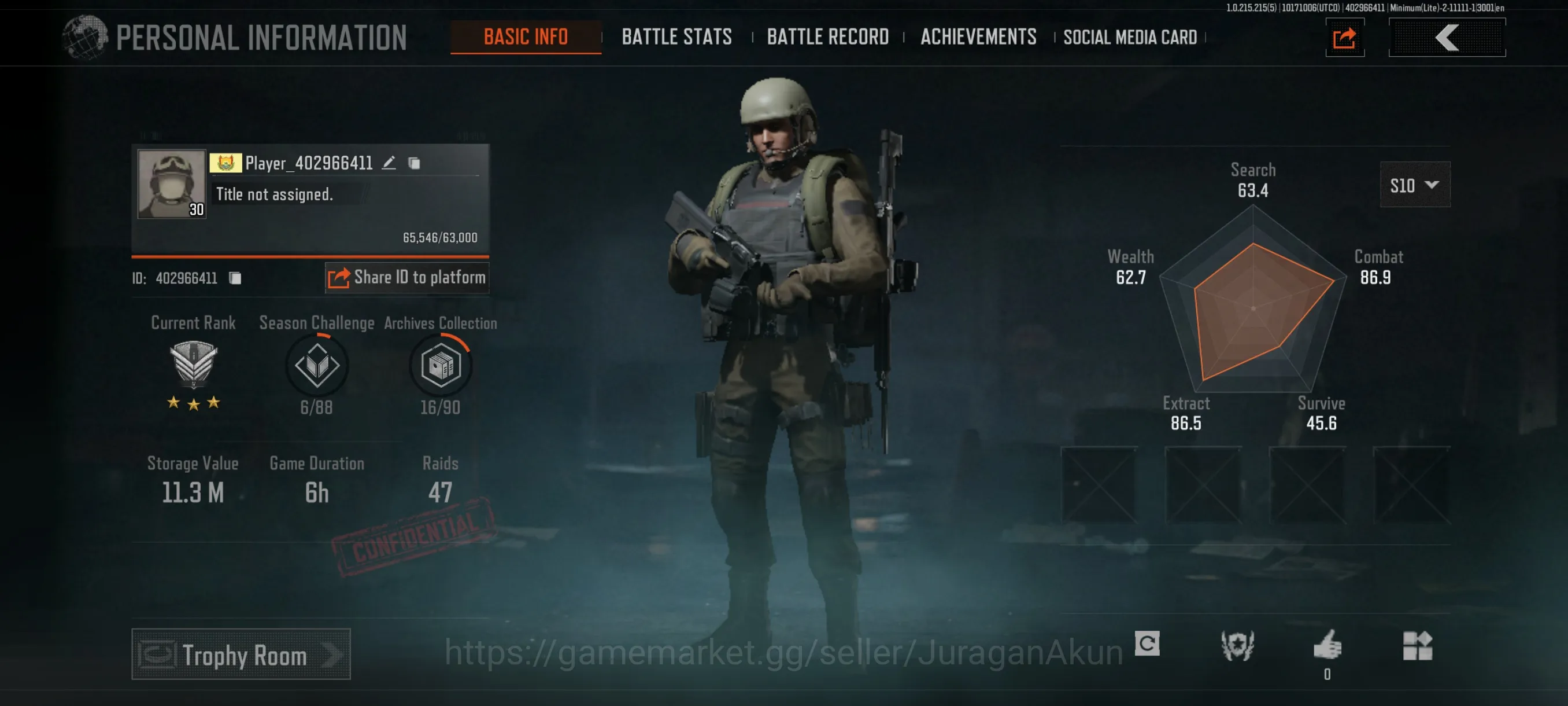 Arena Breakout Accounts Starter [MOBILE]SV 11M|CV 10M|Combust FAMAS,PrismAK74,AKS74U,ForestMP5,GKmosin,Etc|ManyResource|CN 2