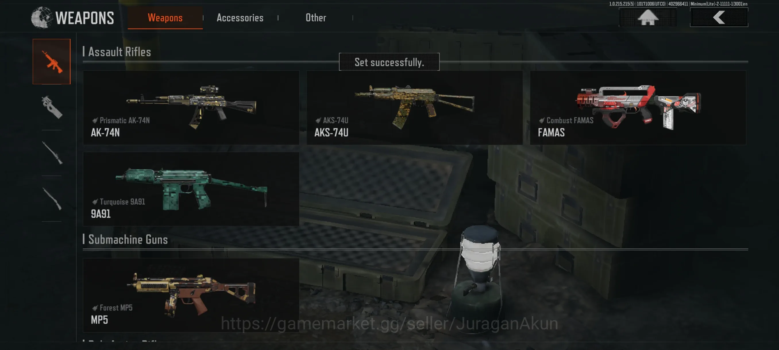 Arena Breakout Accounts Starter [MOBILE]SV 11M|CV 10M|Combust FAMAS,PrismAK74,AKS74U,ForestMP5,GKmosin,Etc|ManyResource|CN 3