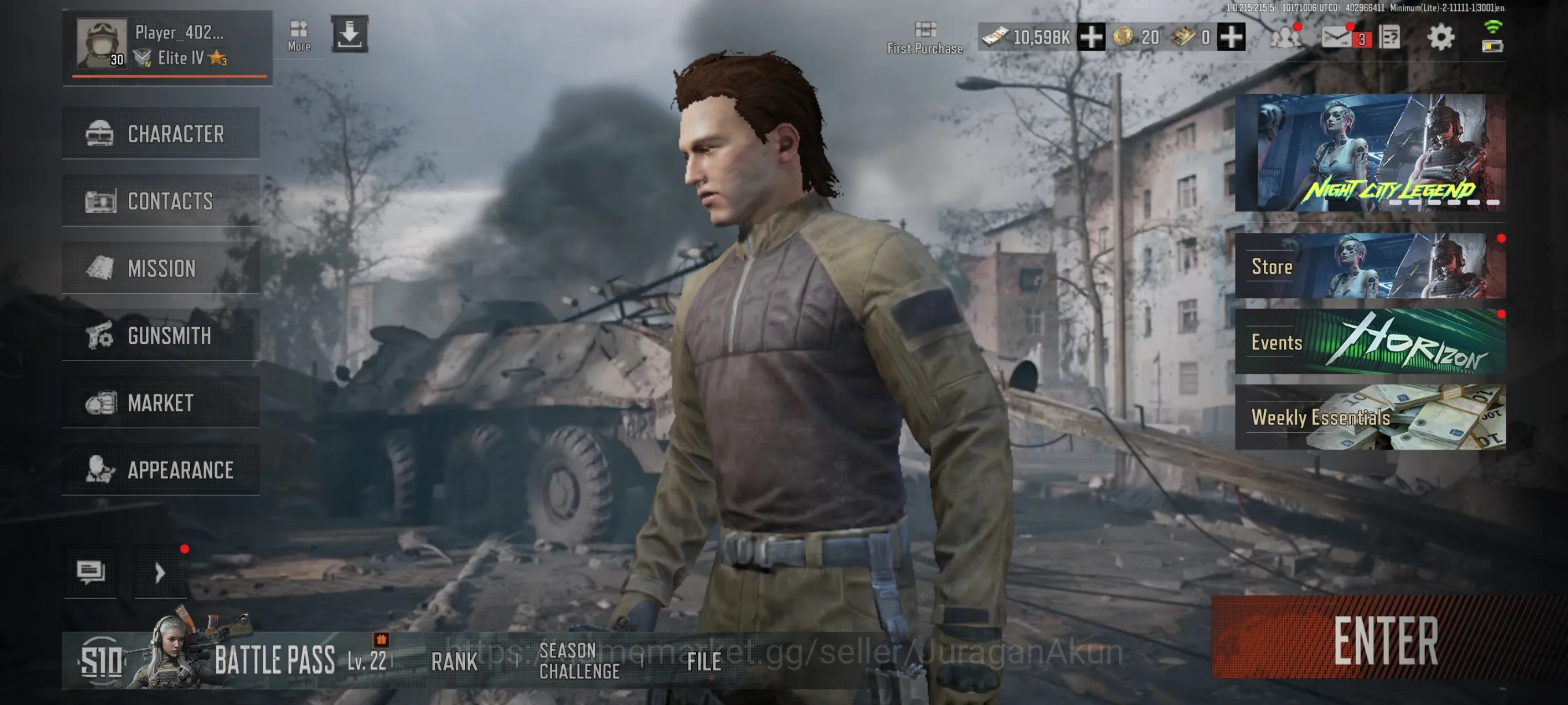 Arena Breakout Accounts Starter [MOBILE]SV 11M|CV 10M|Combust FAMAS,PrismAK74,AKS74U,ForestMP5,GKmosin,Etc|ManyResource|CN 5
