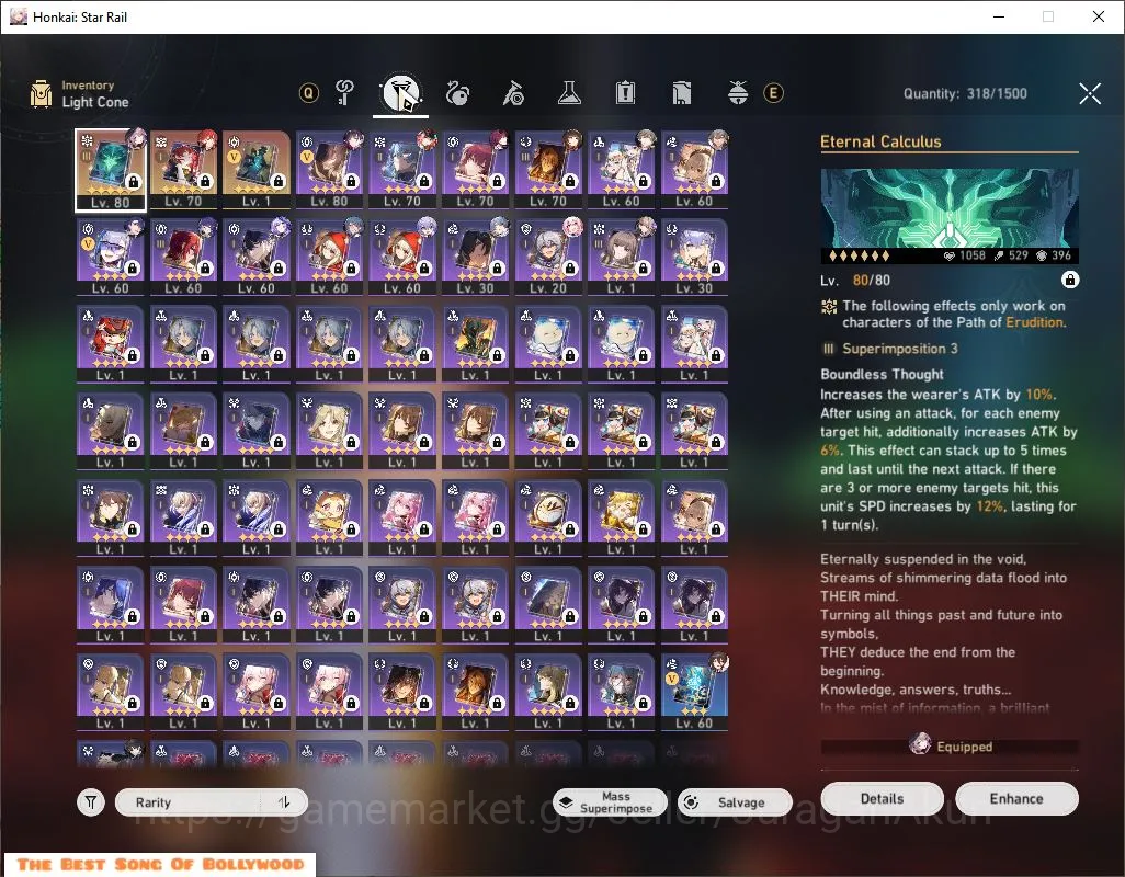Honkai Star Rail Accounts Mid Game Asia|TL 65|7 Limited[Sunday,The Herta,Kafka,Rappa,Lingsha,Black 2