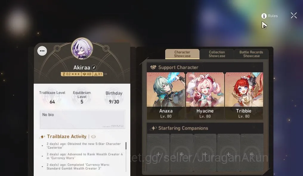 Honkai Star Rail End Game Asia|TL 64| 8 limited |Dante+Sign,Castorice,B3,Hya image 1