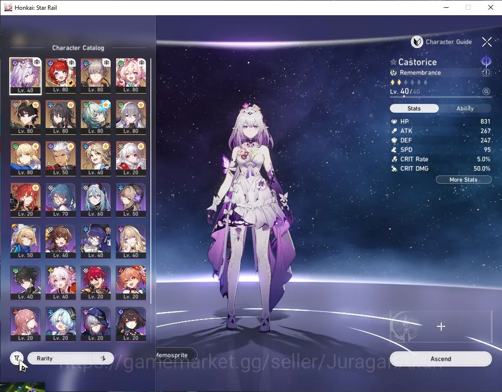 Honkai Star Rail Accounts End Game Asia|TL 64| 8 limited |Dante+Sign,Castorice,B3,Hyacine,Saber,Anaxa,Ruan Mei,Archer|Mc 2