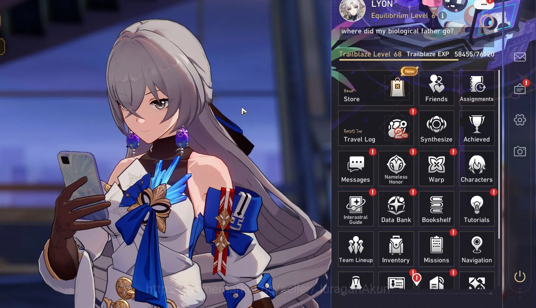 Honkai Star Rail Accounts Mid Game ASIA [TL68] 9 Limited (Acheron+Sign, Firefly+Sign , Feixiao, Ruan Mei 3