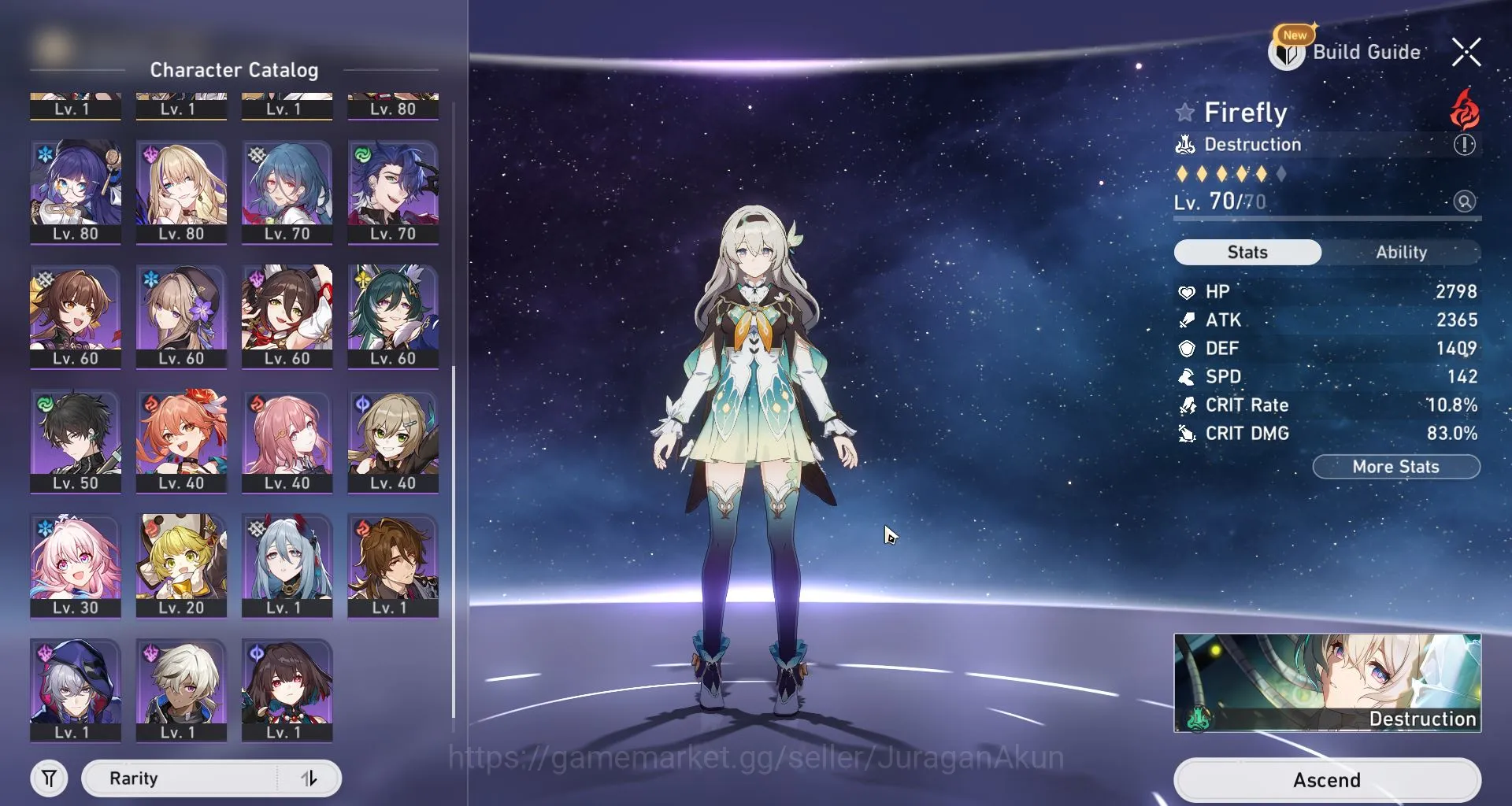 Honkai Star Rail Accounts Mid Game ASIA [TL68] 9 Limited (Acheron+Sign, Firefly+Sign , Feixiao, Ruan Mei 8