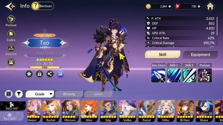 Seven Knights Re:Birth Accounts [Re:BIRTH] Global3000xxx|22 Legendary(Teo Tc2,Kagu image 2