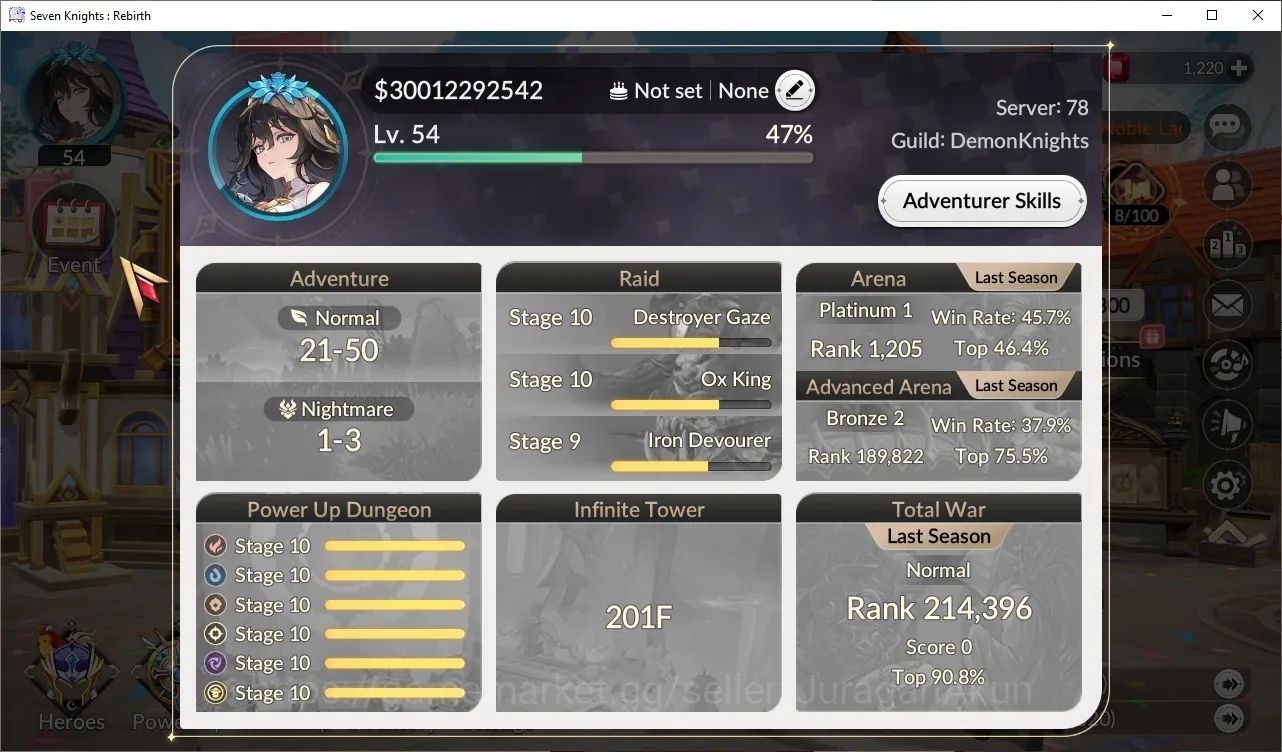 Seven Knights Re:Birth Accounts [Re:BIRTH]Global300xx|Old7k Rosie|33 Legend(KyleTc image 5