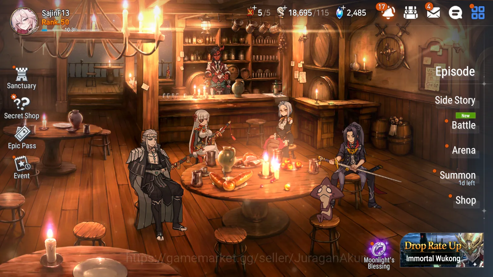 Epic Seven Accounts Mid-Tier AsiaUnverif|7ML(B Arunka,D Corvus,O Sigret,A Vildred,Etc)169 Char,Haste,etc|Blesssing On|2K 3