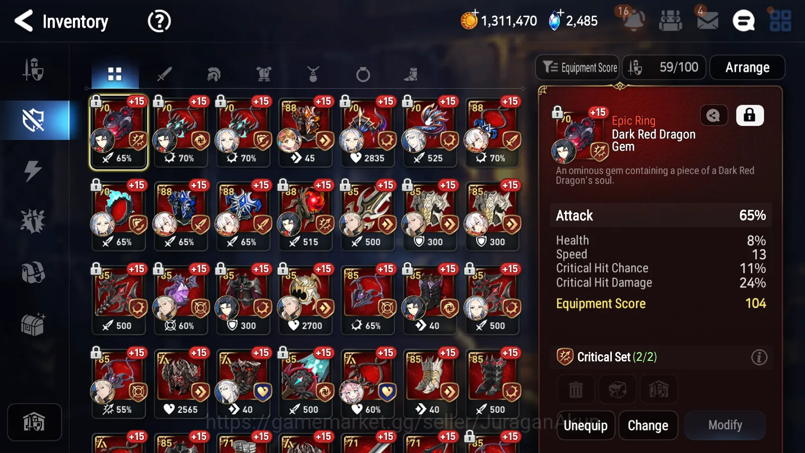 Epic Seven Accounts Mid-Tier AsiaUnverif|7ML(B Arunka,D Corvus,O Sigret,A Vildred,Etc)169 Char,Haste,etc|Blesssing On|2K 4
