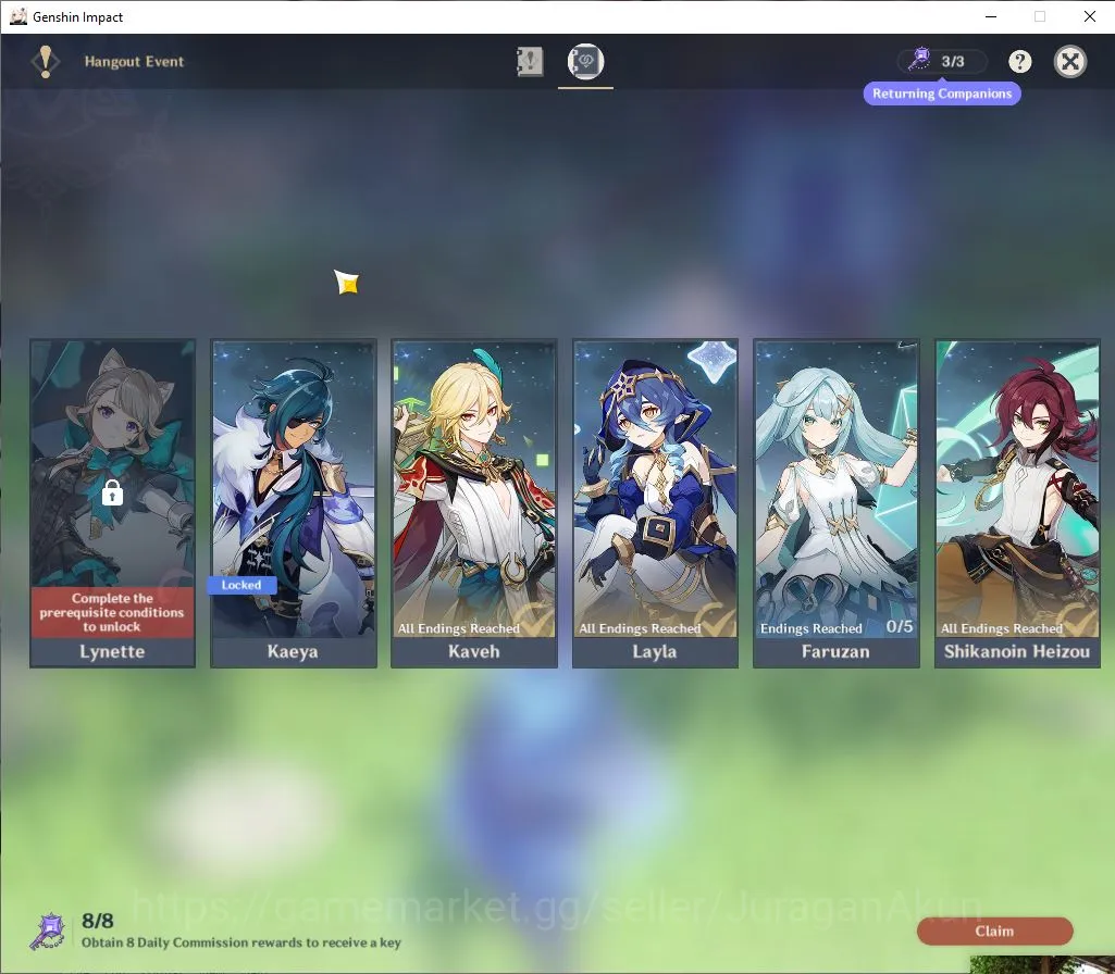 Genshin Impact Accounts ASIA|AR 59|14 Limited+ 8[5* Weapon]|[Ayaka,YaeMiko image 12