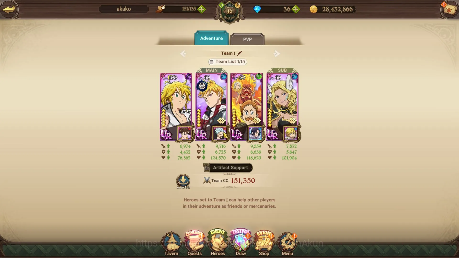 The Seven Deadly Sins: Grand Cross Accounts Starter Global | Starter | 1M CC,Ch2 | 7 UR | Thor 3