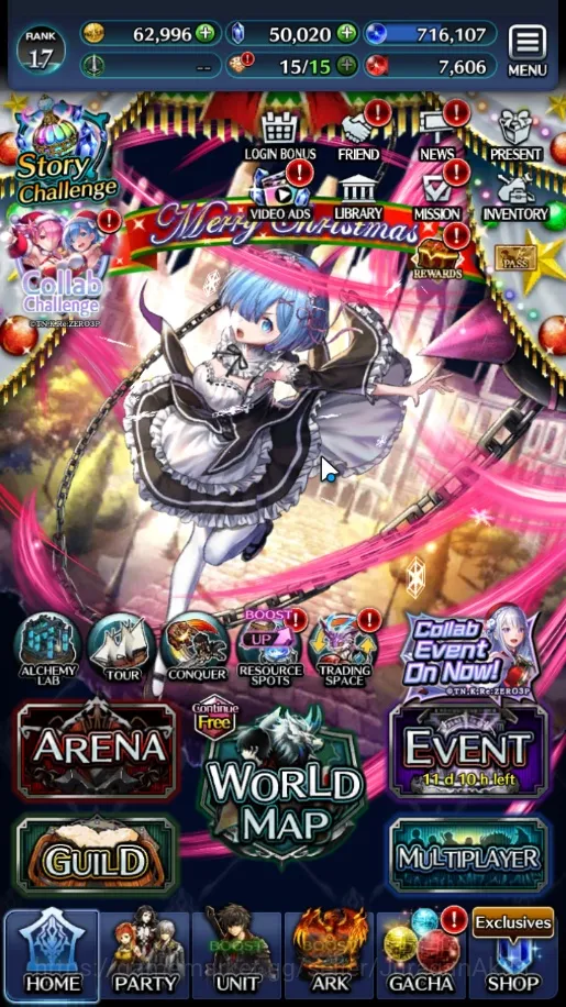 Global|Starter 50020 Crystal+Collab Re:Zero (Rem & Emilia)+Other Units|Code Only|Check SS(LC738) Last Cloudia Low-End Global|Starter 50020 Crystal+Collab Re:Zero (Rem & image 1