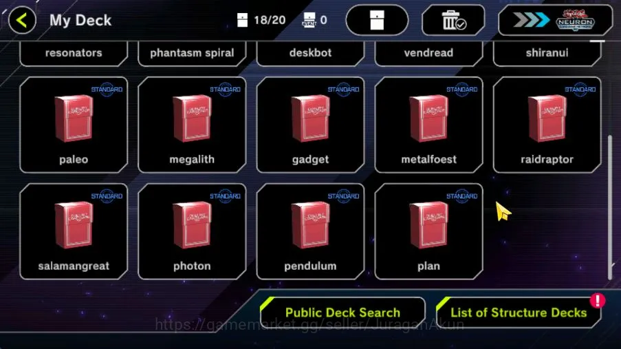 Yu-Gi-Oh! Master Duel Accounts Mid-Level Lv 18 | 18 Deck|Ryzeal-Mitsu, FS Control, Mitsurugi, Dragonmaid, Resonators 3