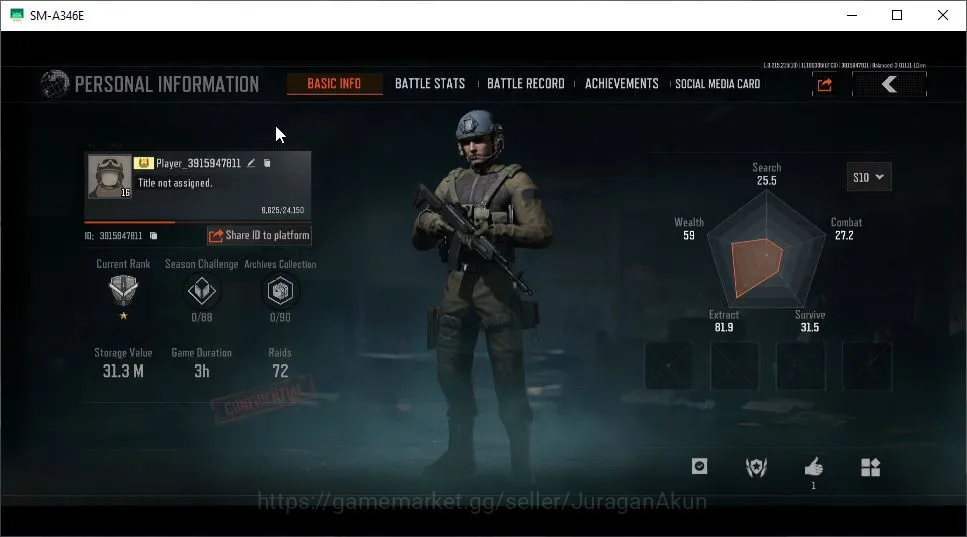 Arena Breakout Mid-Tier [MOBILE] Lvl 16|SV 31,3M|CV 27,6M|AKS-74U,MAC-10,C image 1