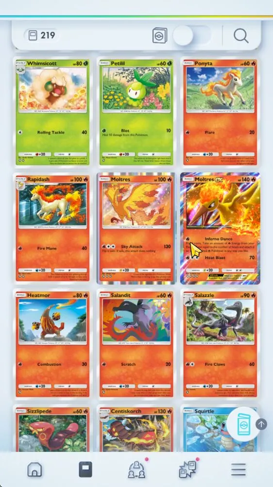 Pokémon TCG Pocket Mid-Level Acc Lv 7 |Deck 197| 5 Ex (Mewtwo, Moltres, Venusua image 1