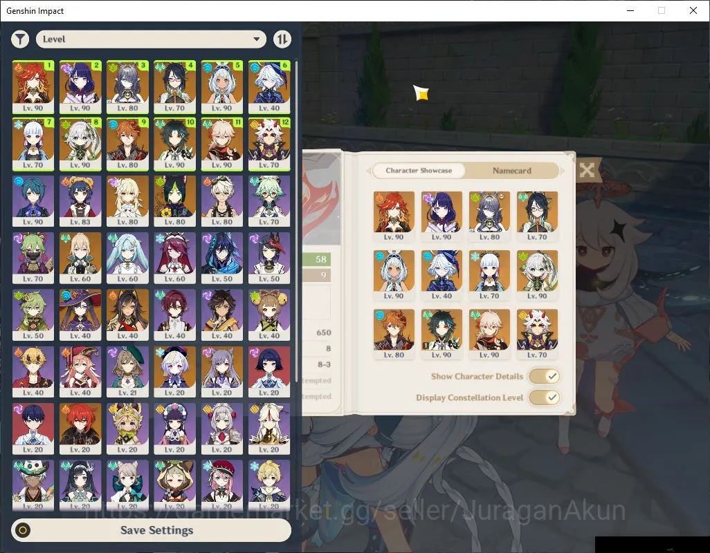 Genshin Impact Mid Game ASIA|AR 58|12 Limited+9 [5 Star's Weapon]|(Kazuha, image 1