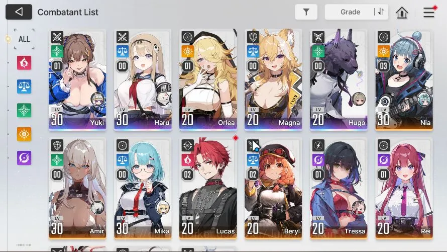 Chaos Zero Nightmare Accounts GLOBAL |5SSR(YukiM1 Haru OrleaM1 Magna Hugo)+ 10SR image 2