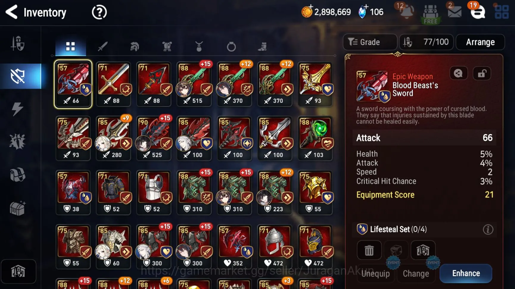 Epic Seven Accounts Mid-Tier Asia Unverif |4ML (WOTM Tenebria, DJ Basar, Urban Shadow Choux, Closer Charles) |Log Stove|Poh 6