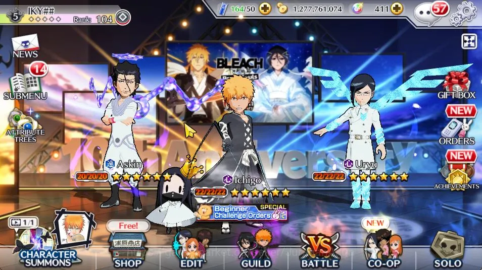 Bleach: Brave Souls Max Transcendence [GLOBAL]BP 2M|10 MAX TRANSCEND[TYBW25(Uryu,Jushiro image 1