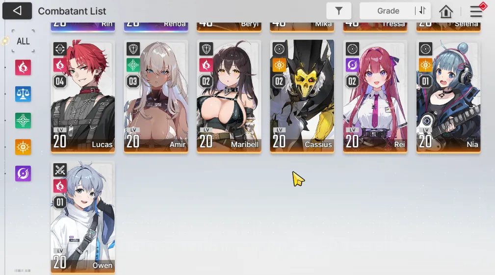 Chaos Zero Nightmare Accounts GLOBAL LV37|8SSR(MeiLin,Khalipe,Hugo,Kayron,Haru,Renoa,Etc 3