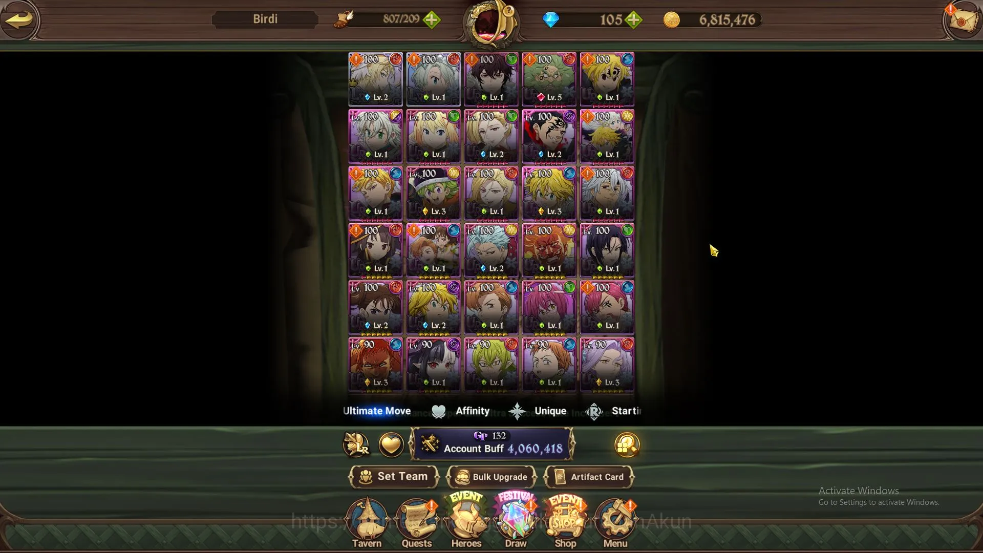 The Seven Deadly Sins: Grand Cross Accounts Midgame ASIA|4M CC|2 LR+7 UR+Collab Konosuba+105 2