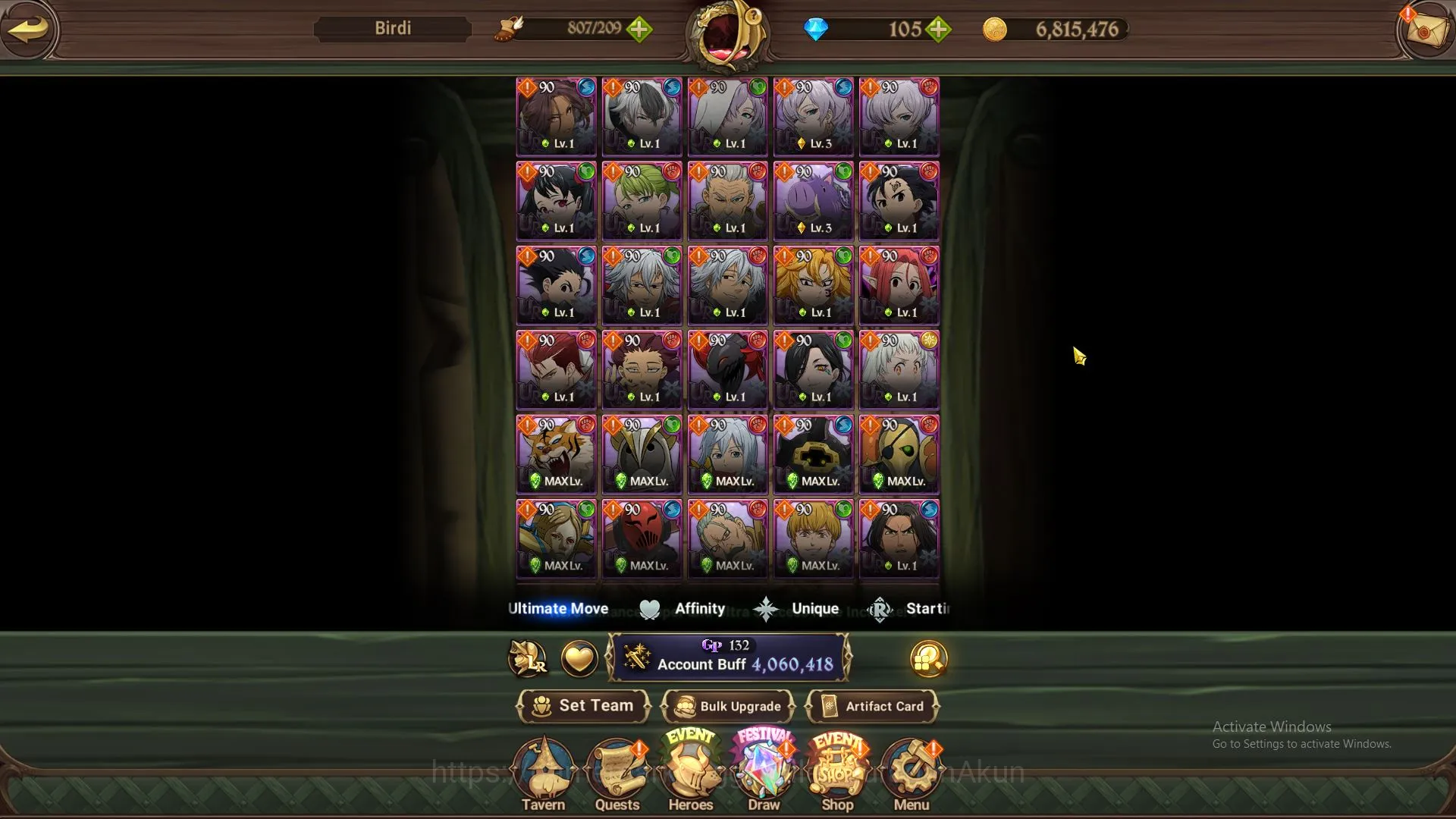 The Seven Deadly Sins: Grand Cross Accounts Midgame ASIA|4M CC|2 LR+7 UR+Collab Konosuba+105 3