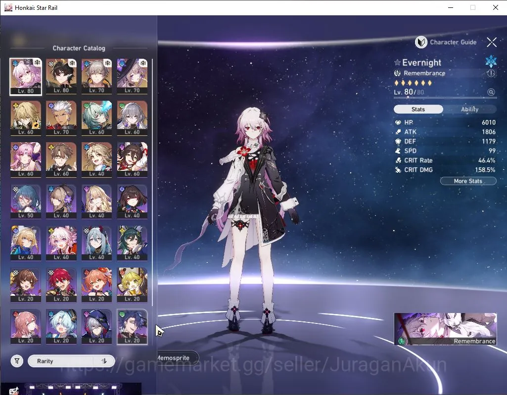 Honkai Star Rail Accounts ASIA|TL 62|6 Limited|Evernight+Sign,Dan Heng PT+Si image 2