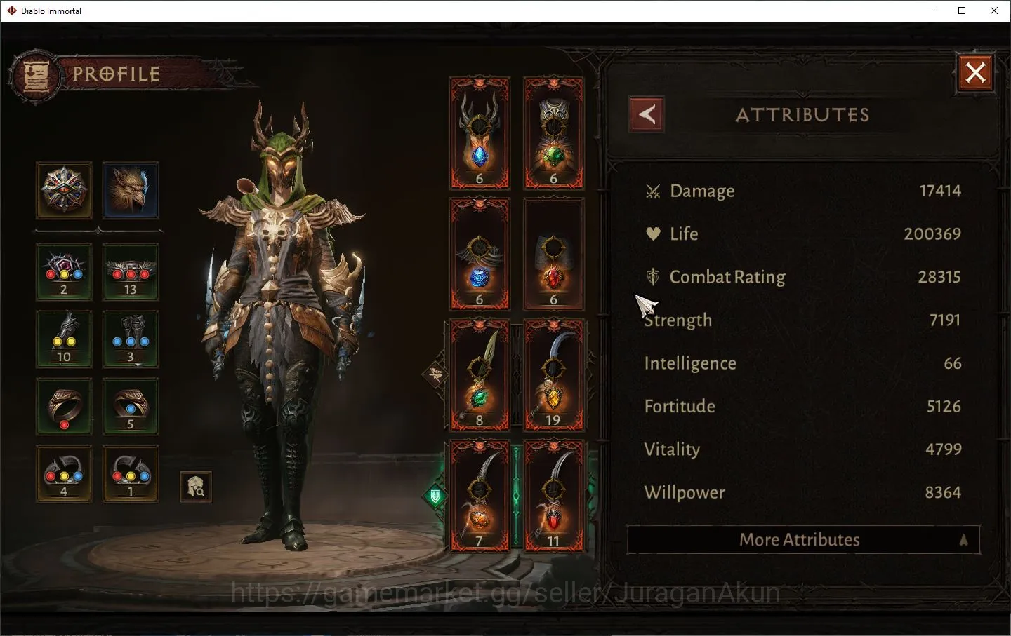 Diablo Immortal Accounts Mid-Tier SEA-Izual|Lv60(490)Tempest|28K CR|Reso 600|Hell III|Paragon Slayer|Hell Lv17|Esessence Lv 6
