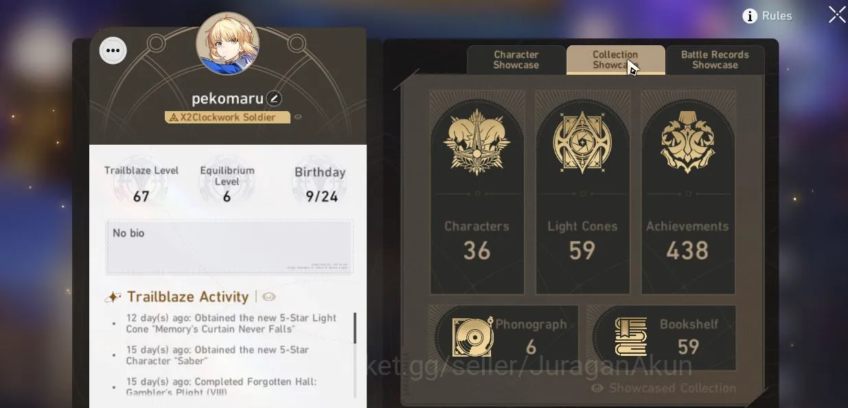 Honkai Star Rail Accounts Mid Game ASIA|TL67|6 Limited[Ruan Mei,Saber,Firefly,Feixiao,Robin,Archer,Etc]|Amphoreus|Take 2