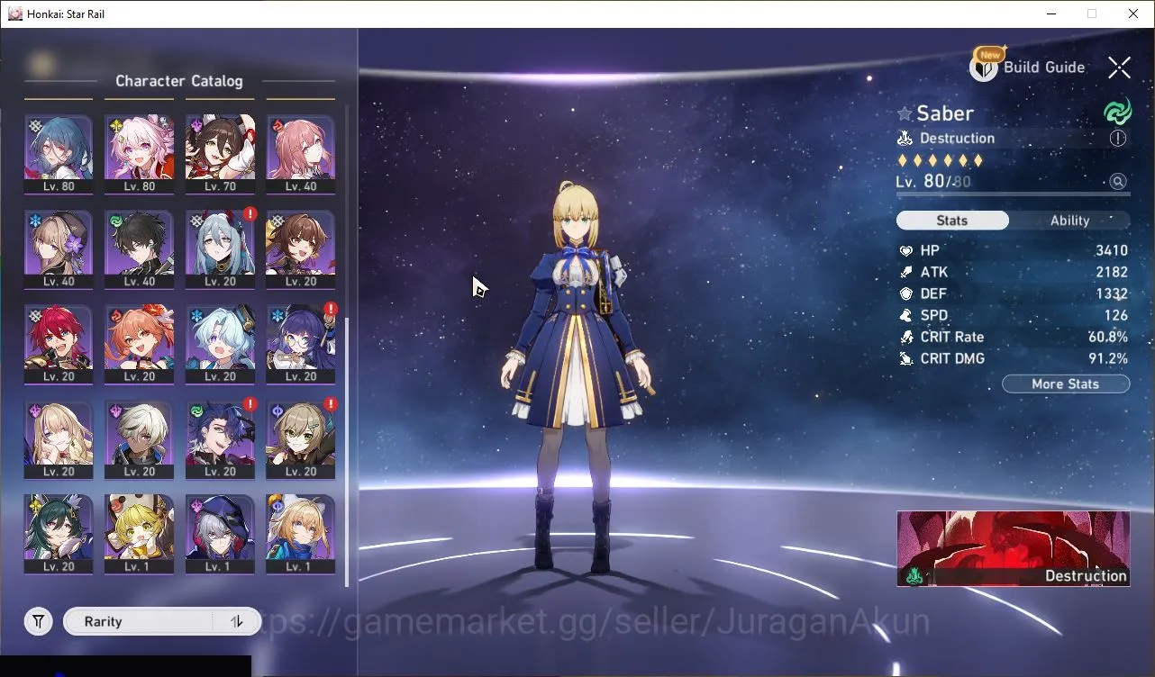 Honkai Star Rail Accounts Mid Game ASIA|TL67|6 Limited[Ruan Mei,Saber,Firefly,Feixiao,Robin,Archer,Etc]|Amphoreus|Take 4