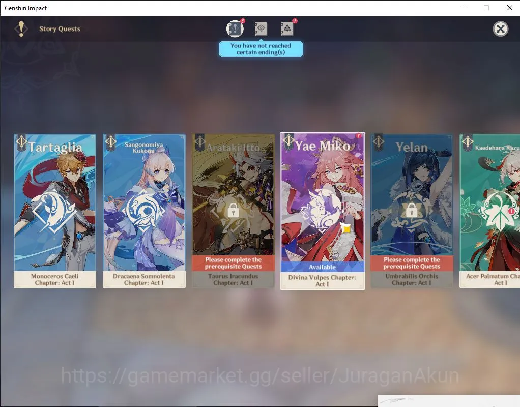 Genshin Impact Accounts Mid Game ASIA|AR 56| 11 Limited |Arlecino,Yelan,Furina,Kazuha,ZongLi,Nahida,Xiao,Eula,Etc|MC 11