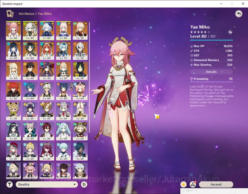 Genshin Impact Accounts Mid Game ASIA|AR 56| 11 Limited |Arlecino,Yelan,Furina,Kazuha,ZongLi,Nahida,Xiao,Eula,Etc|MC 3