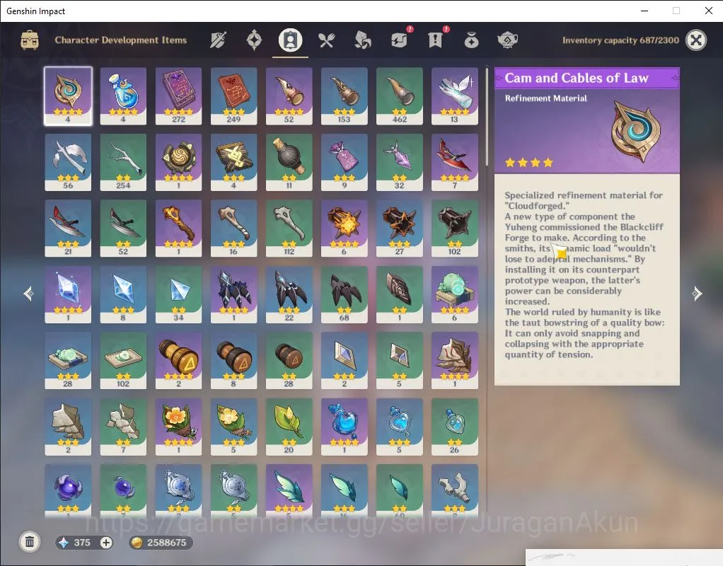 Genshin Impact Accounts Mid Game ASIA|AR 56| 11 Limited |Arlecino,Yelan,Furina,Kazuha,ZongLi,Nahida,Xiao,Eula,Etc|MC 7