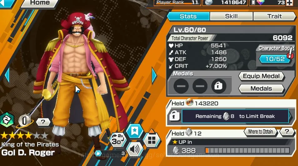 One Piece Bounty Rush Accounts Starter Best Starter| META | [King Pirates Roger Lv 60 , Kuzan Lv 85 ,Niji Lv 70 ,Kobi Lv 60 3