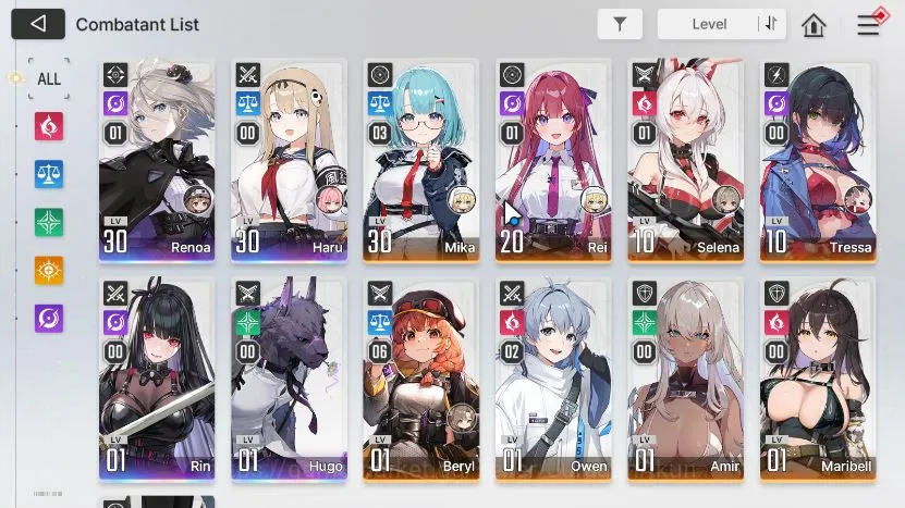 Chaos Zero Nightmare Accounts GLOBAL Lv22|4 SSR(RenoaM1 Haru Rin Hugo) 8SR(Cassius,Mikam3,BerylM6,SelenaM1,etc)10SR 5