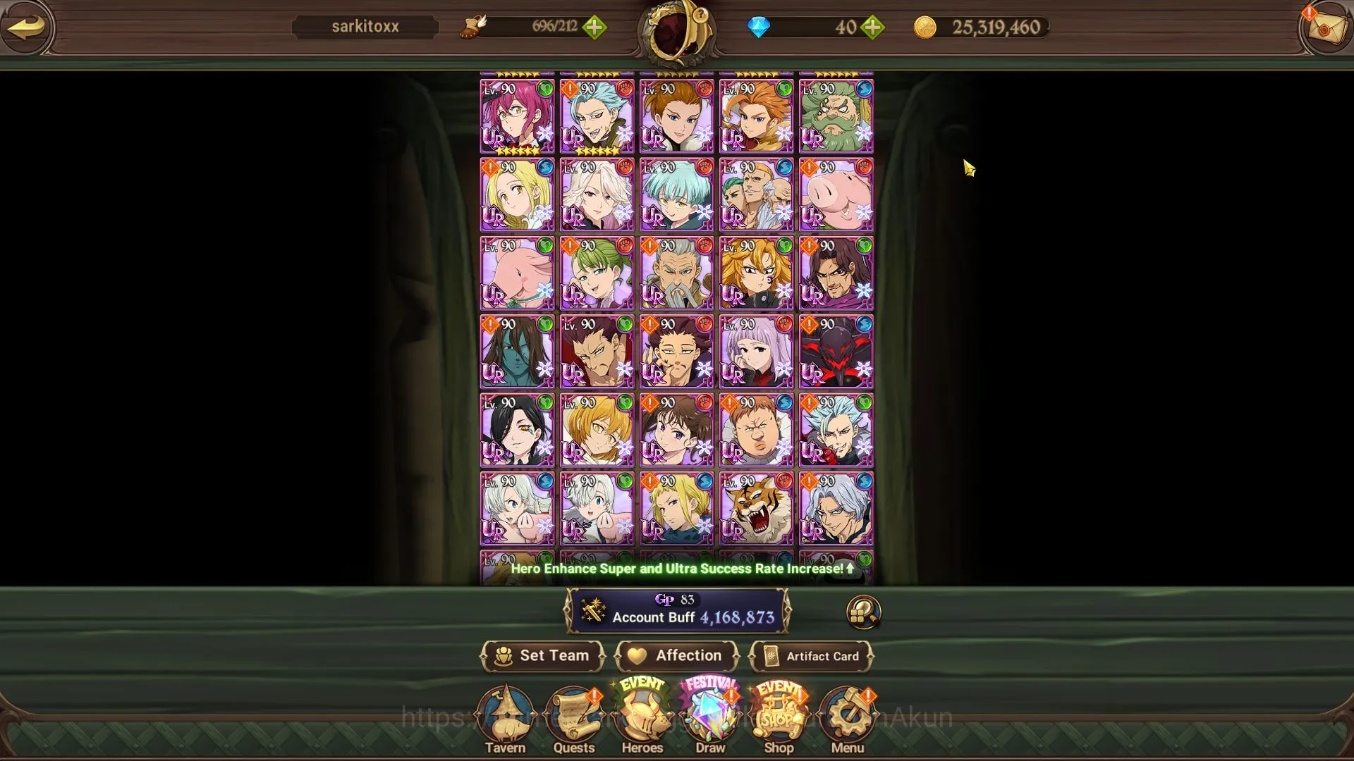 The Seven Deadly Sins: Grand Cross Accounts Midgame Asia |4.1M CC| 7 UR (ODK max,Lance 4/6,King&Diane,MeliEli,Arthur,Thor,WK 2