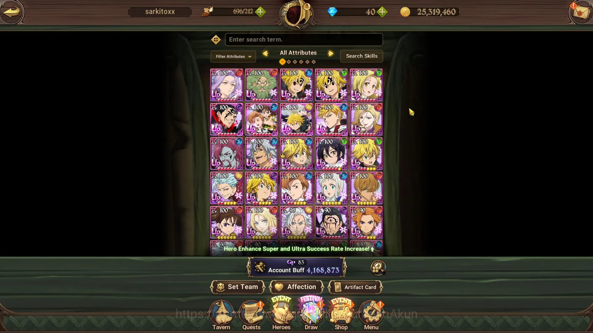 The Seven Deadly Sins: Grand Cross Accounts Midgame Asia |4.1M CC| 7 UR (ODK max,Lance 4/6,King&Diane,MeliEli,Arthur,Thor,WK 4