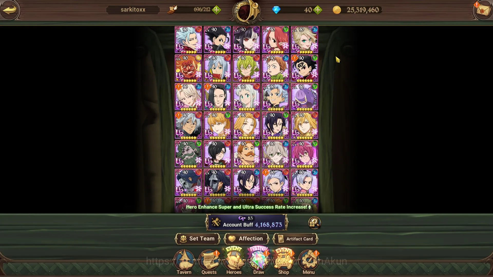 The Seven Deadly Sins: Grand Cross Accounts Midgame Asia |4.1M CC| 7 UR (ODK max,Lance 4/6,King&Diane,MeliEli,Arthur,Thor,WK 5