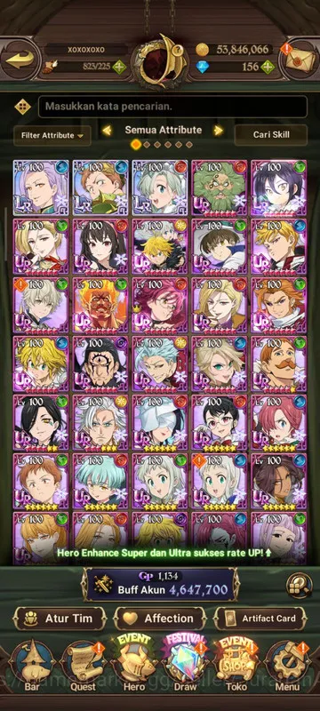 Asia |4,6M CC|3LR + 6UR + Collab TOG + 156 Gems (Ludo, King2/6, Eliza, EliMeli3/6, Lance2/6, Esca3/6 & ETC)|Code Only| (SDS2209) The Seven Deadly Sins: Grand Cross Accounts Midgame Asia |4,6M CC|3LR + 6UR + Collab TOG + 156 Gems (Ludo, King2/6, Eliza