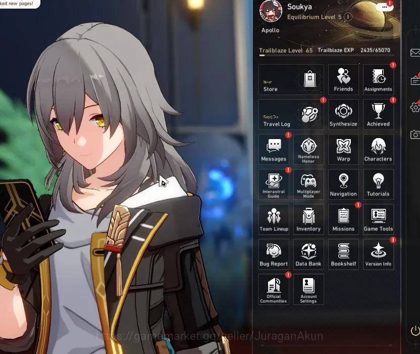 ASIA|TL 65|7 Limited |Cyrene+Sign,Phainon,3B,Dante,Cerydra,Anaxa,Etc|9K SJ|MC Male|Amphoreus|Take Mail|Check SS(HSR5007) Honkai Star Rail Mid Game ASIA|TL 65|7 Limited |Cyrene+Sign,Phainon,3B,Dante image 1