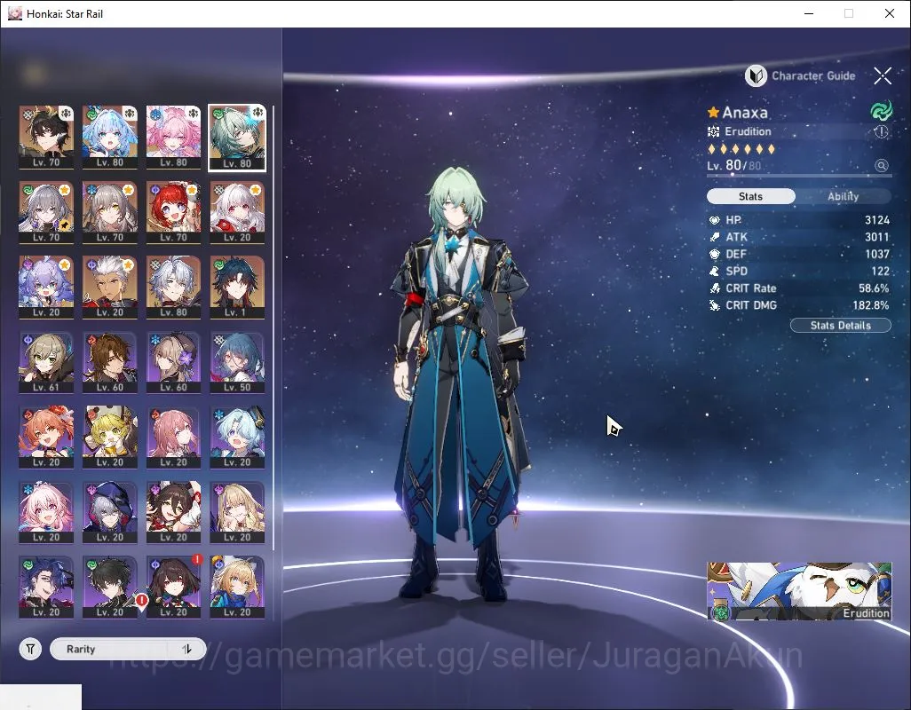 Honkai Star Rail Accounts Mid Game ASIA|TL 65|7 Limited |Cyrene+Sign,Phainon,3B,Dante,Cerydra,Anaxa,Etc|9K SJ|MC 3