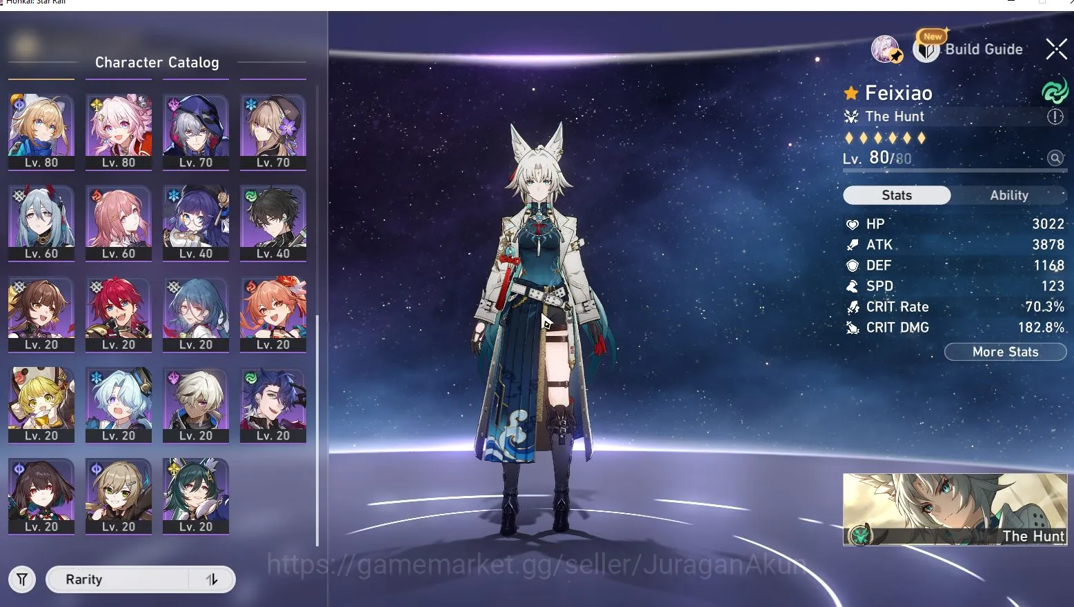 Honkai Star Rail Accounts Mid Game ASIA [TL69] 12 limited (Castorice+Sign, Feixiao+Sign, Ruan Mei+Sign,Acheron,etc 9