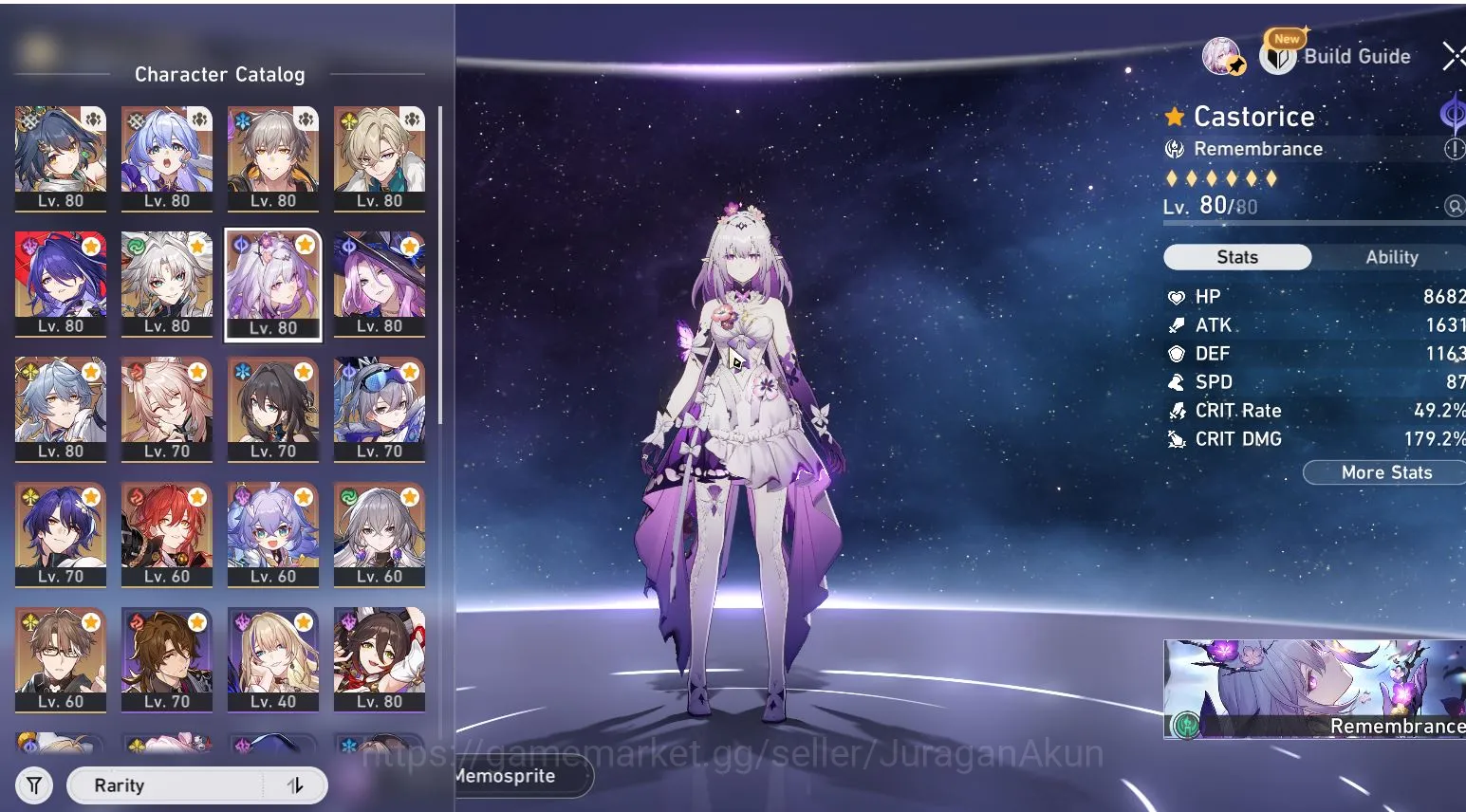 Honkai Star Rail Accounts Mid Game ASIA [TL69] 12 limited (Castorice+Sign, Feixiao+Sign, Ruan Mei+Sign,Acheron,etc 5