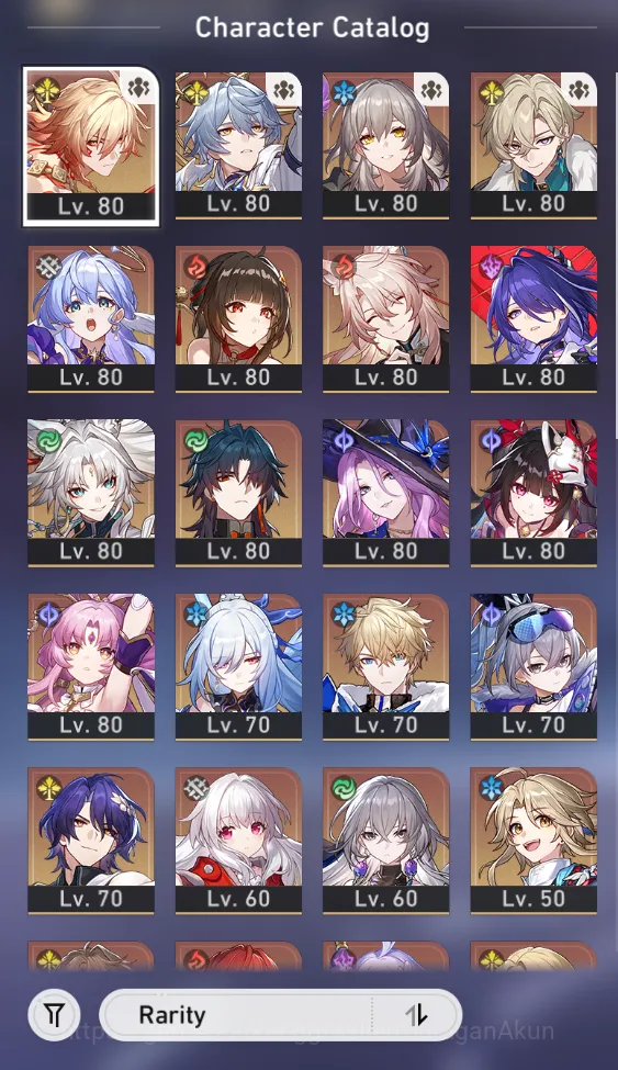 Honkai Star Rail Accounts Mid Game ASIA [TL70] 12 Limited (Hypercarry Acheron + Sign, Jiaoqiu, Aventurine & ETC)|Take Email 3